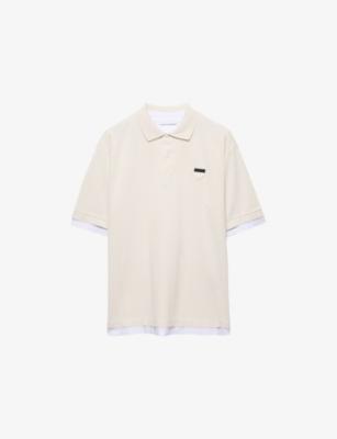 Layered-Effect Boxy-Fit Cotton Polo Shirt by PRADA