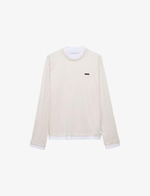 Layered-Effect Long-Sleeved Cotton T-Shirt by PRADA