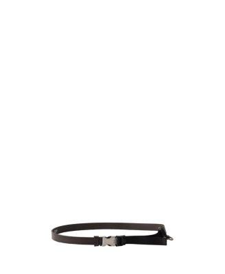 Leather And Woven Nylon Tape Belt by PRADA