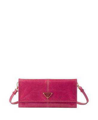 Leather Wallet With Shoulder Strap by PRADA