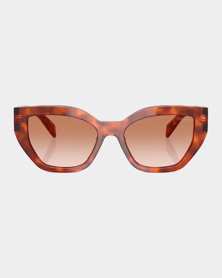 Logo Acetate Butterfly Sunglasses by PRADA
