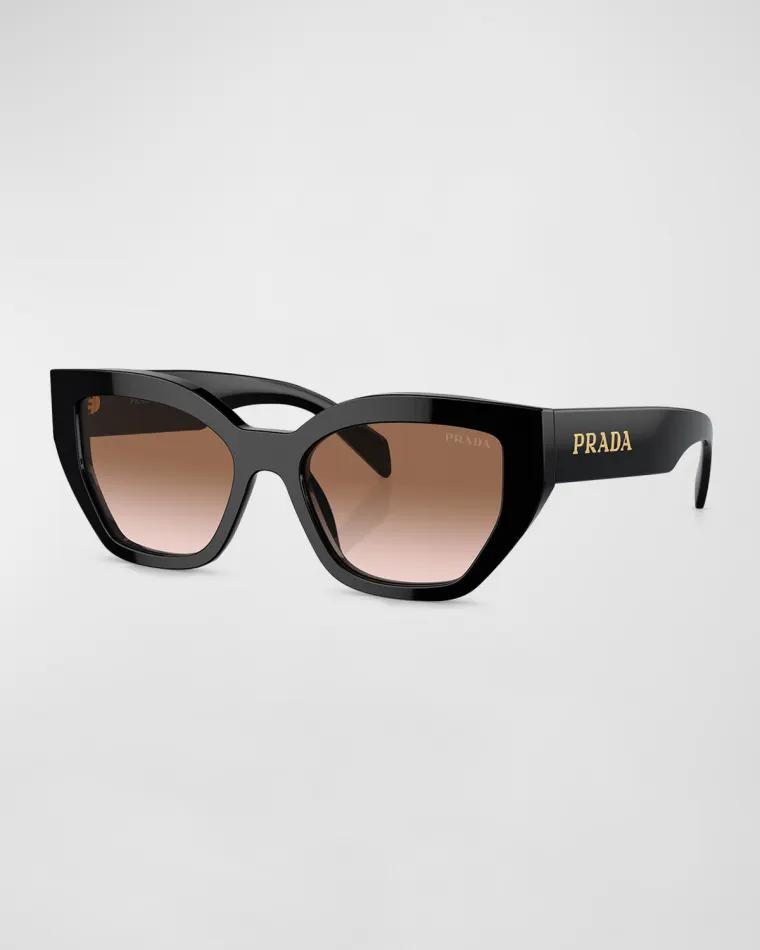 Logo Acetate Butterfly Sunglasses by PRADA