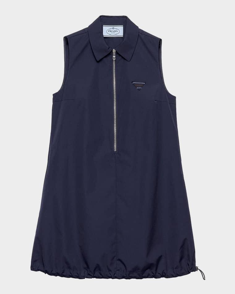 Logo Cotton-Blend Poplin Minidress by PRADA