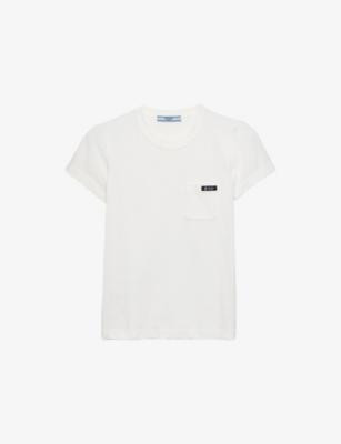 Logo-Embellished Cotton T-Shirt by PRADA