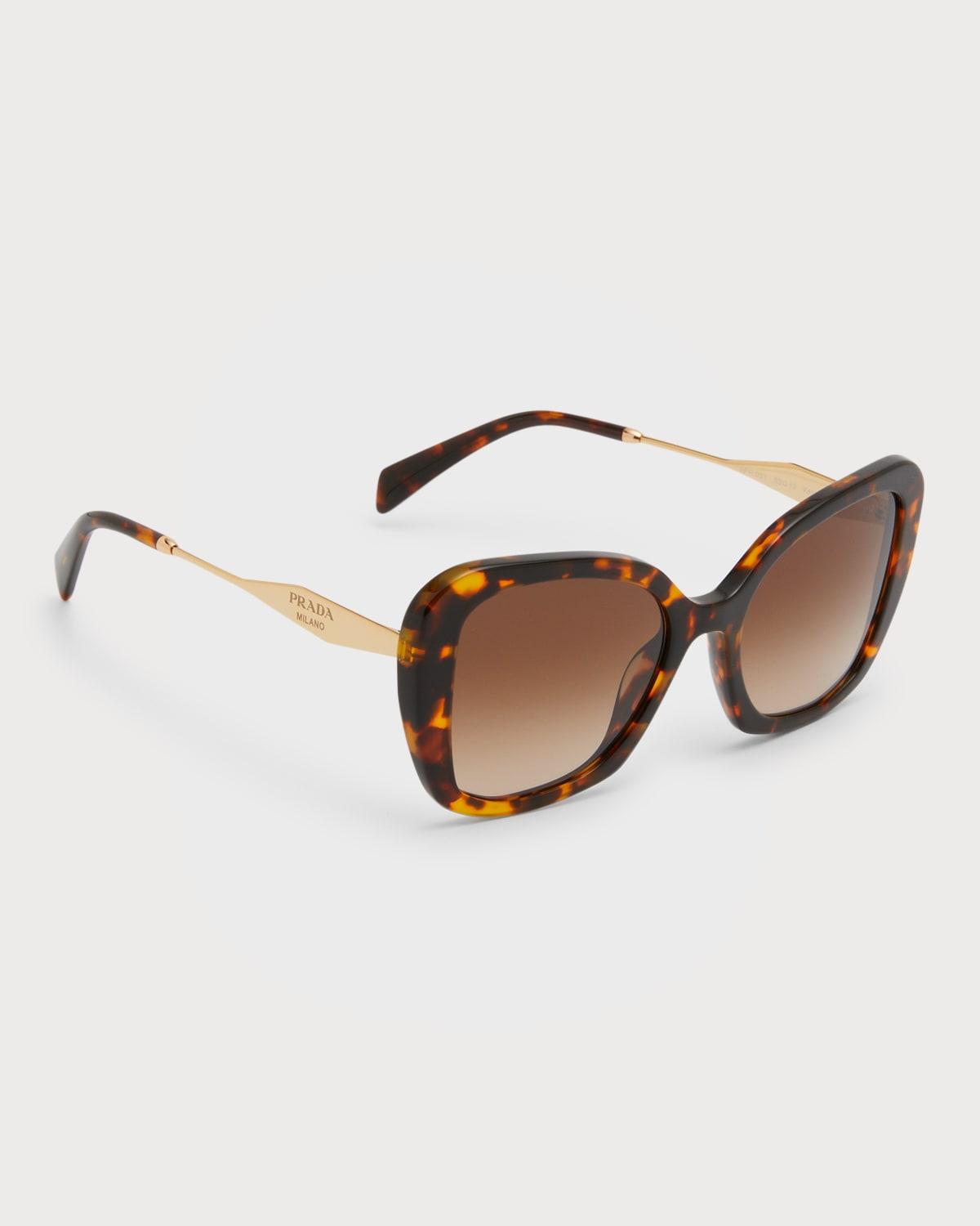 Logo Emblem Acetate Cat-Eye Sunglasses by PRADA