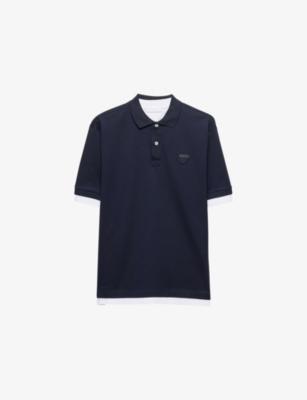 Logo-Embroidered Cotton Polo Shirt by PRADA