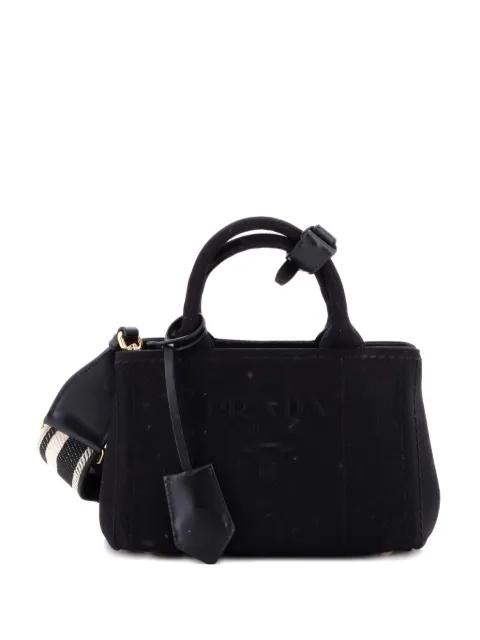 Logo Jardiniere Canvas Mini tote bag by PRADA 