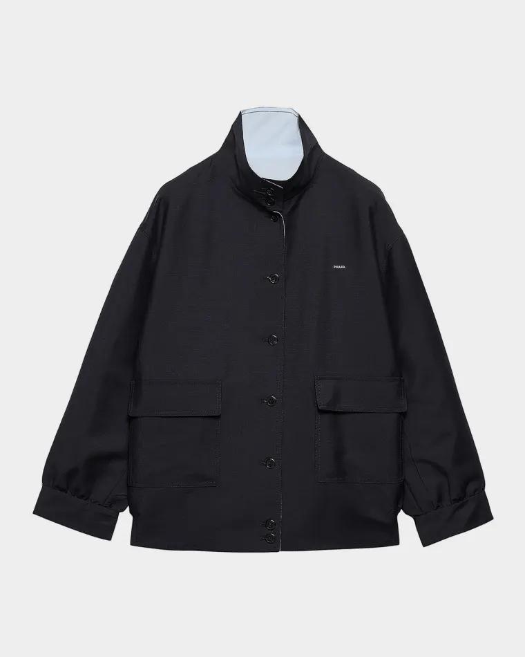 Logo Mohair-Wool Jacket by PRADA