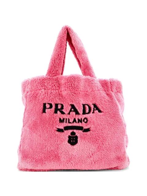 Logo Terry Cloth tote bag by PRADA 