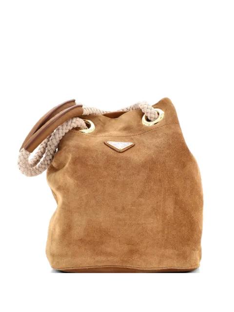 Mariner Suede Medium bucket bag by PRADA 