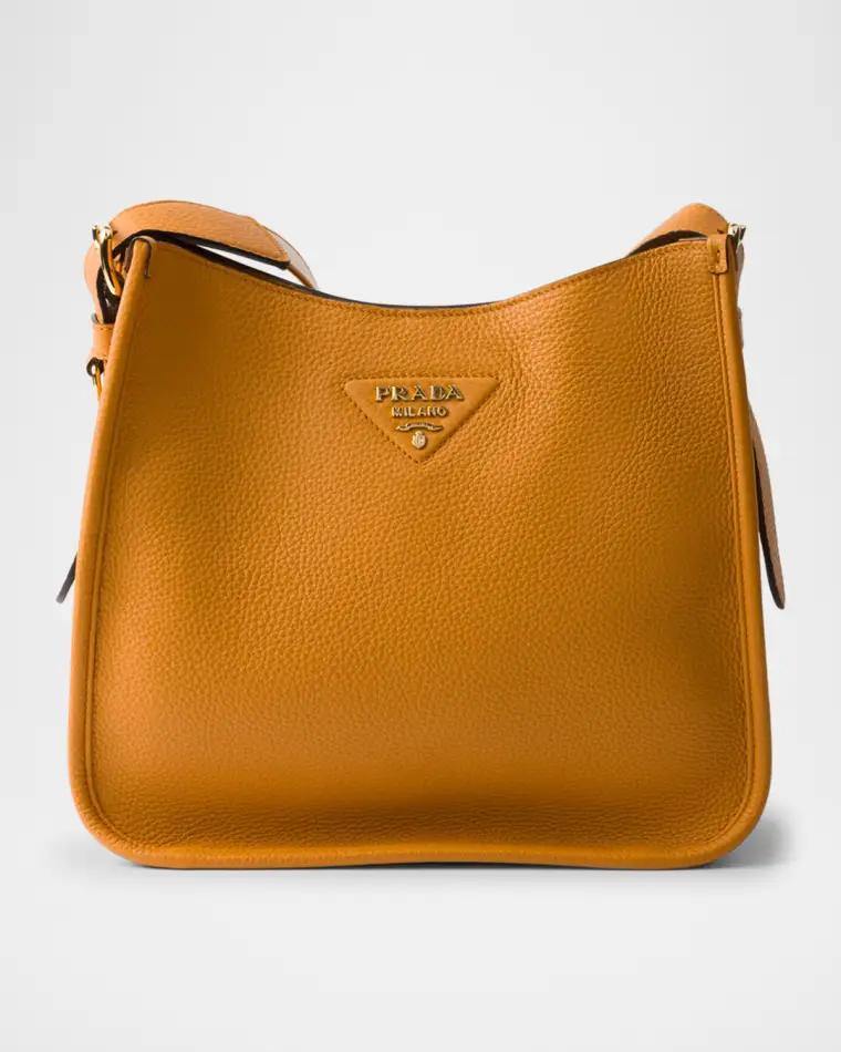 Medium Leather Shoulder Bag by PRADA