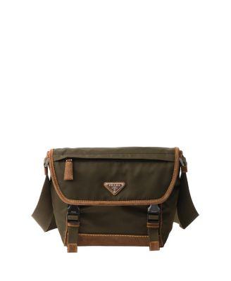 Medium Re-Nylon and Suede Shoulder Bag by PRADA