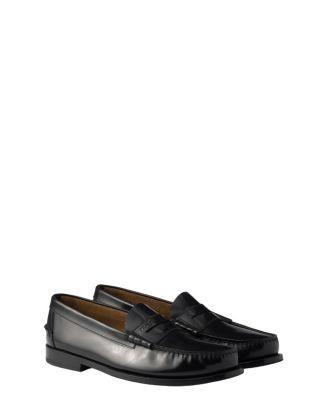 Men's Brushed Leather Loafers by PRADA