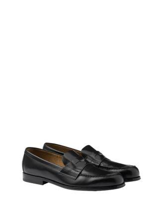 Men's Brushed Leather Loafers by PRADA