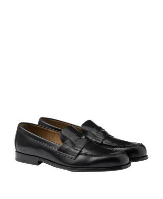 Men's Brushed Leather Loafers by PRADA