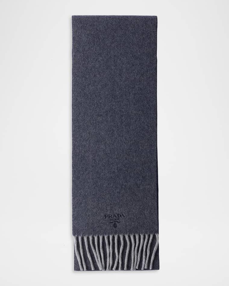 Men's Cashmere-Wool Scarf by PRADA
