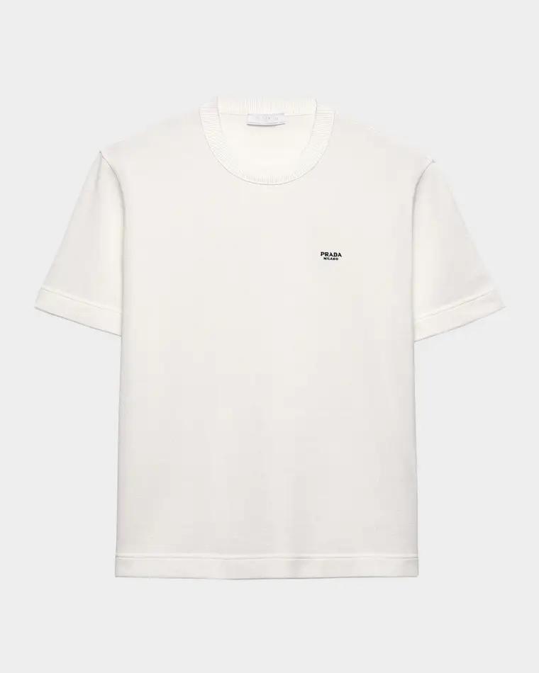 Men's Cotton Crew-Neck Sweater by PRADA
