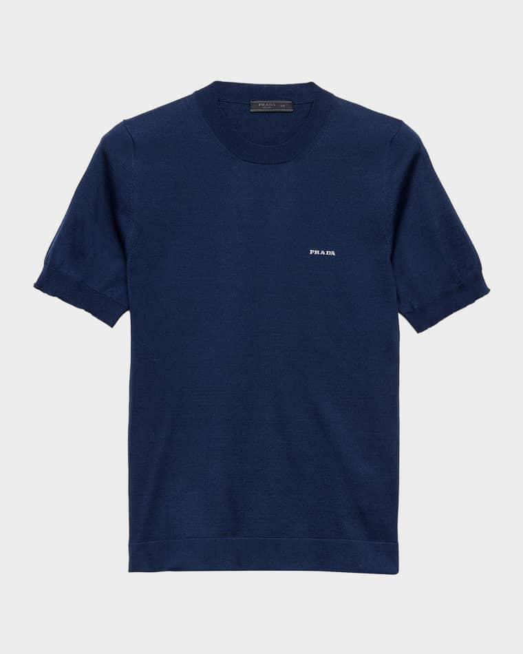 Men's Cotton Crew-Neck Sweater by PRADA