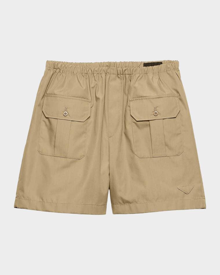 Men's Cotton Poplin Bermuda Shorts by PRADA