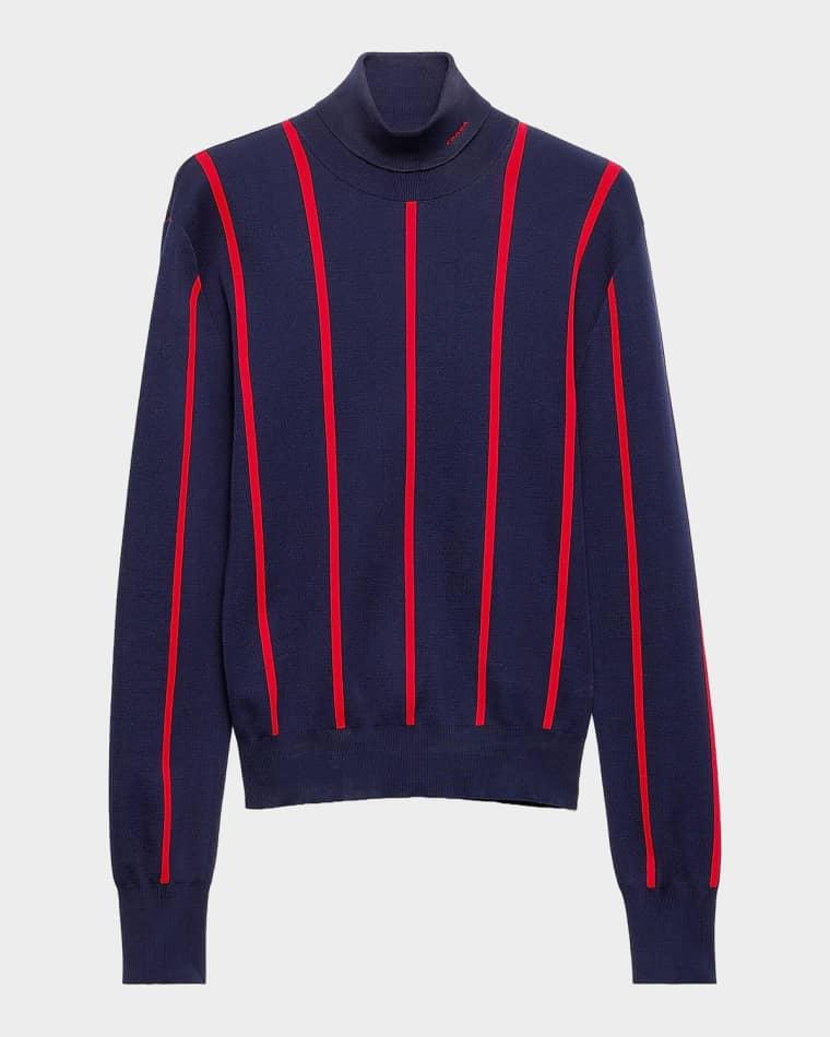 Men's  Cotton Turtleneck Sweater by PRADA