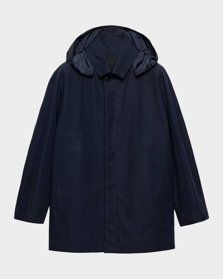 Men's Detachable Hooded Cotton Coat by PRADA