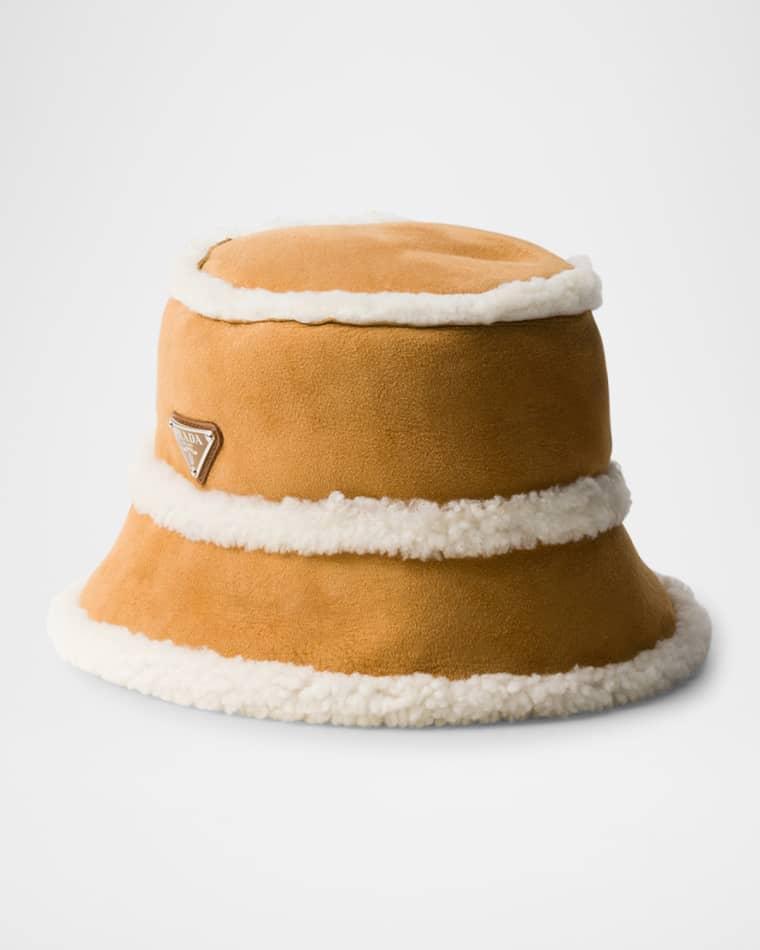 Men's Lamb Shearling Bucket Hat by PRADA