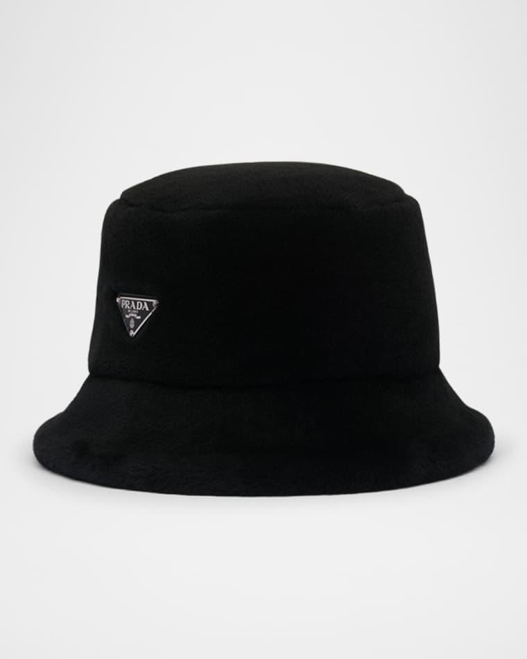 Men's Lamb Shearling Bucket Hat by PRADA