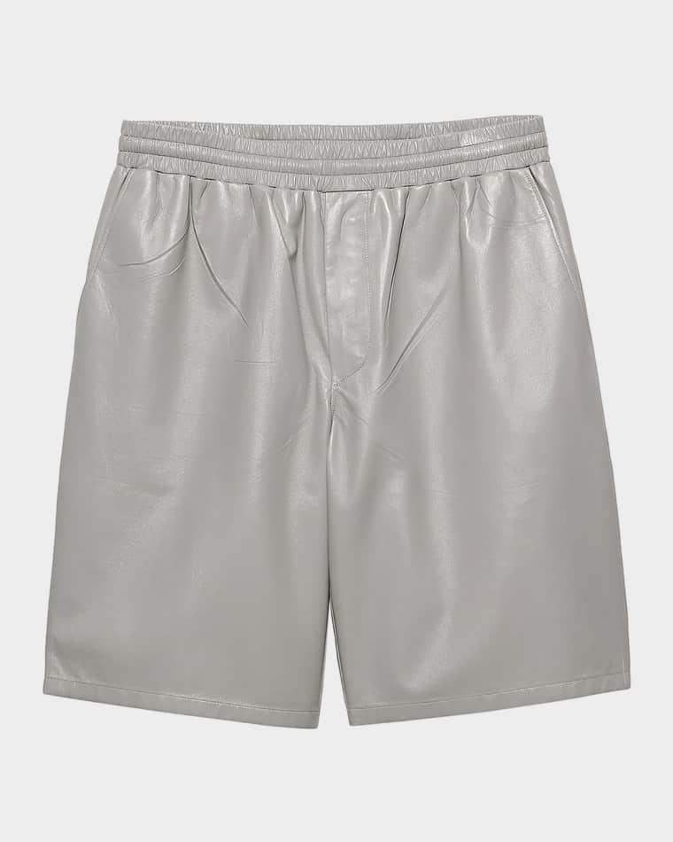 Men's Leather Bermuda Shorts by PRADA