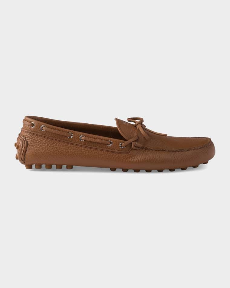 Men's Leather Driving Shoes by PRADA
