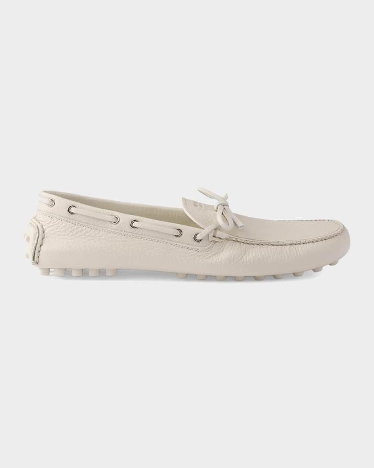 Men's Leather Driving Shoes by PRADA