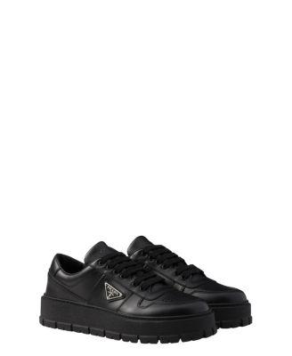 Men's Leather Sneakers by PRADA