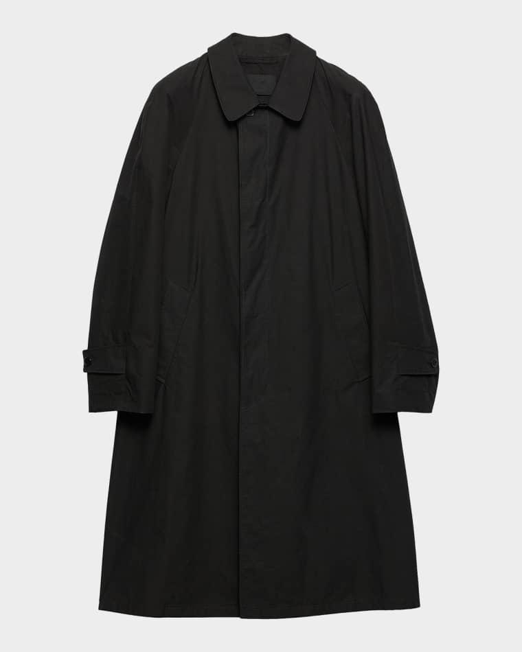Men's Long Cotton Coat by PRADA
