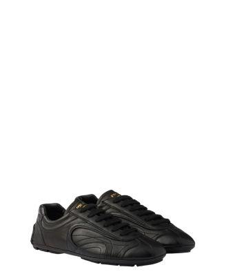 Men's Montecarlo Re-Edition 2005 Antiqued Nappa Leather Sneakers by PRADA