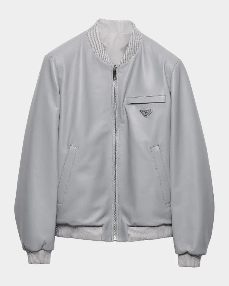Men's Nappa Leather Bomber Jacket by PRADA