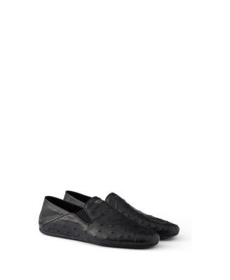 Men's Ostrich Leather Loafers by PRADA