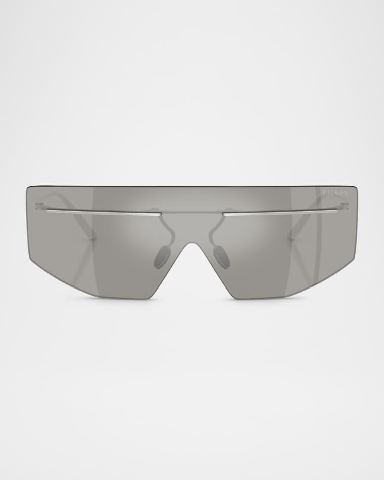 Men's PR B55S Mirrored Shield Sunglasses by PRADA