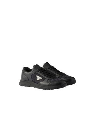 Men's Prax 2.0 Re-Nylon and Leather Sneakers by PRADA