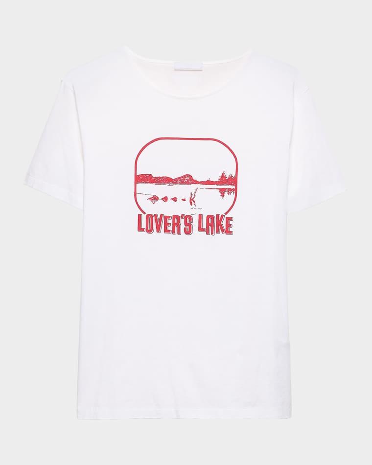 Men's  Printed Cotton T-Shirt by PRADA
