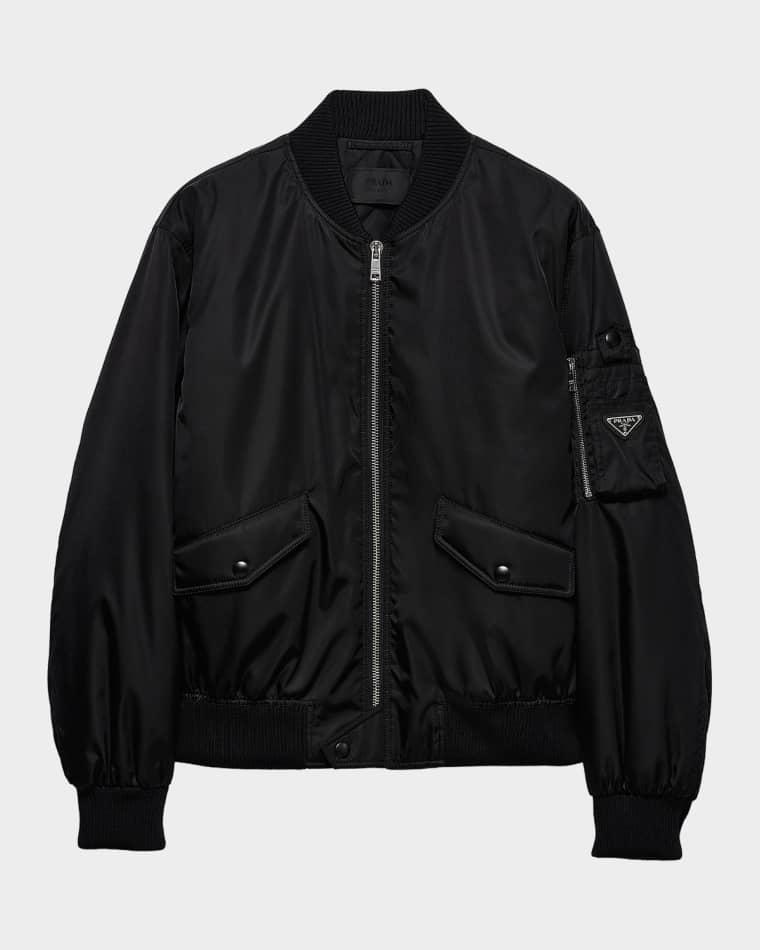 Men's Re-Nylon Bomber Jacket by PRADA