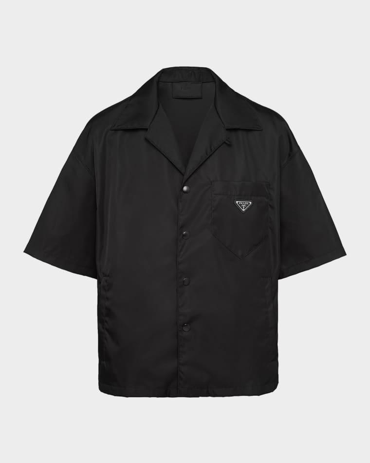 Men's Re-Nylon Snap-Front Shirt by PRADA