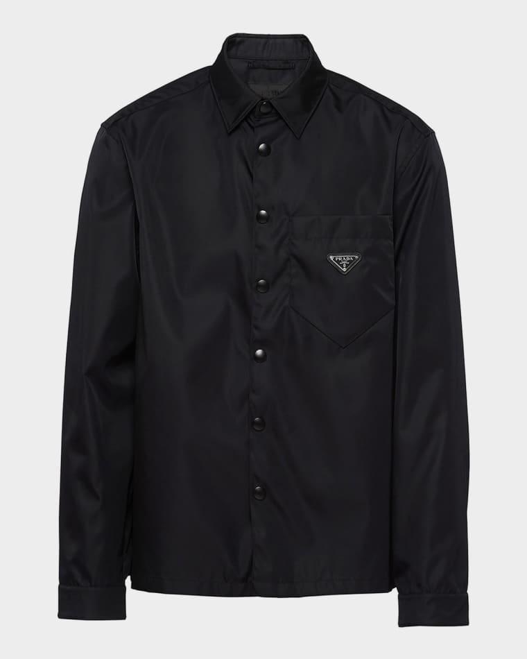 Men's Re-Nylon Snap-Front Shirt by PRADA