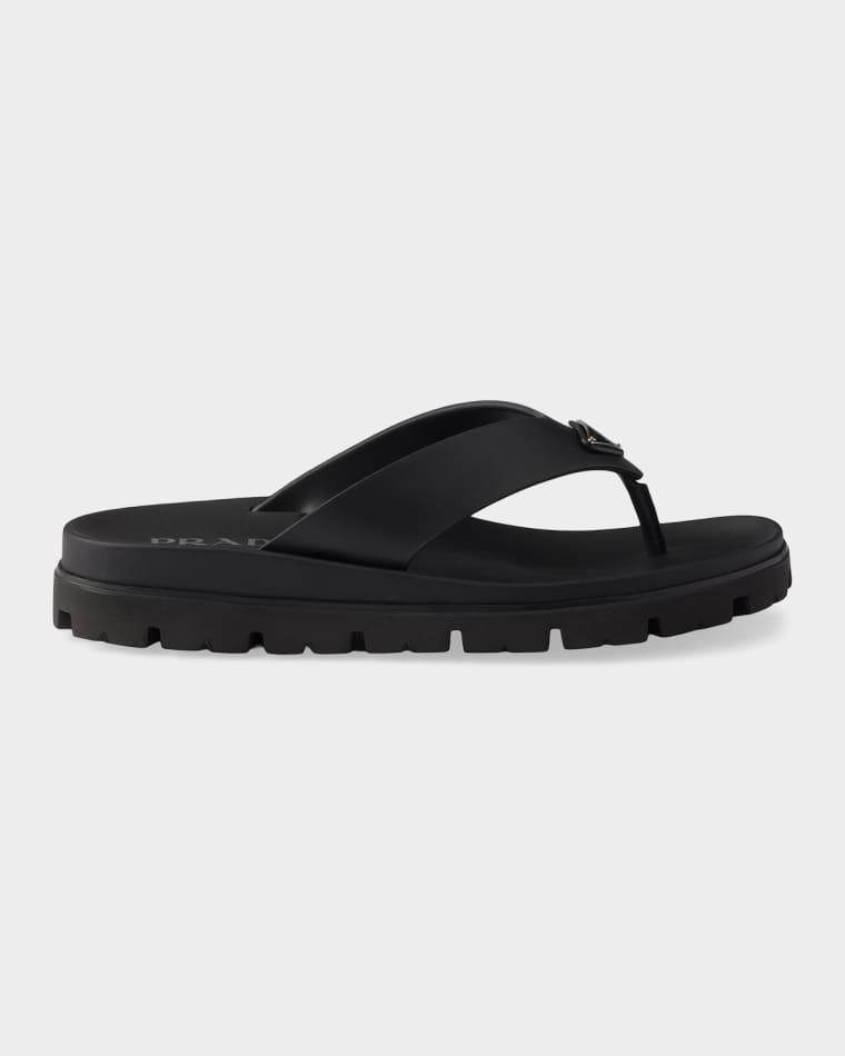 Men's Rubber Thong Sandals by PRADA