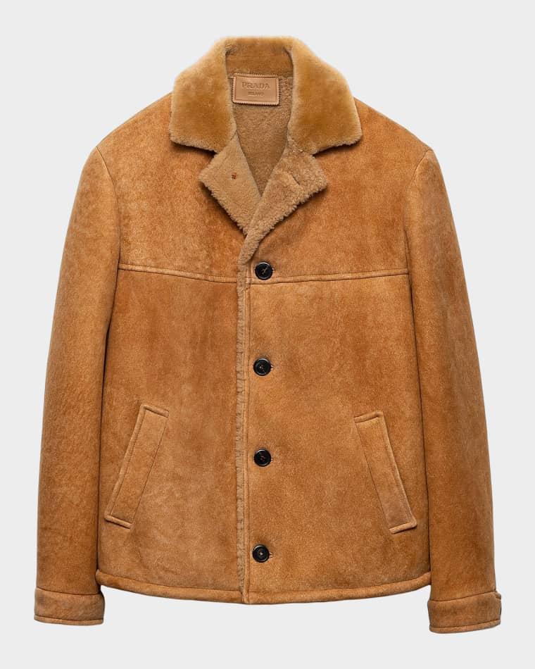 Men's Shearling Caban Jacket by PRADA