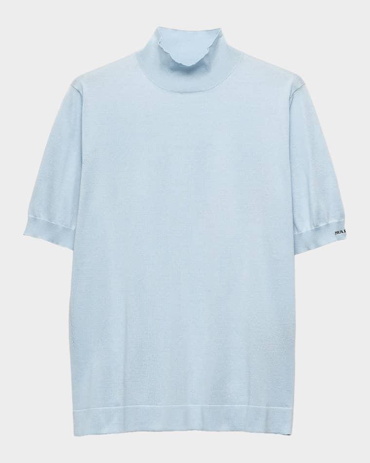 Men's Short-Sleeved Cotton Sweater by PRADA