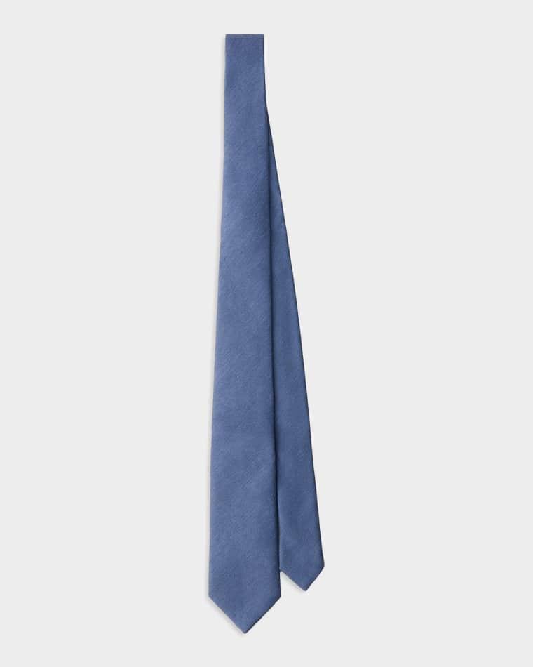Men's  Silk And Linen Tie by PRADA