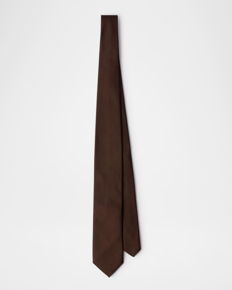 Men's Silk Satin Tie by PRADA