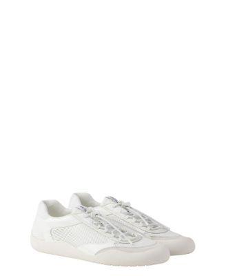 Men's Speedrock Patent Leather and Mesh Fabric Sneakers by PRADA