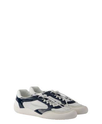 Men's Speedrock Patent Leather and Mesh Fabric Sneakers by PRADA
