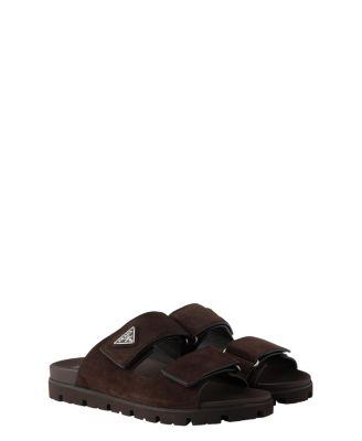 Men's Suede Band Sandals by PRADA