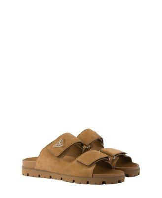 Men's Suede Band Sandals by PRADA